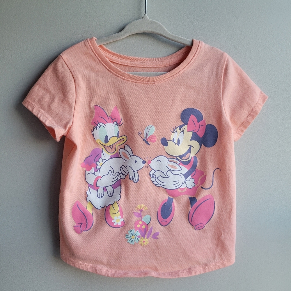 Jumping Beans Toddler Girls 4T Easter Bunny Disney Minnie Mouse & Daisy Shirt